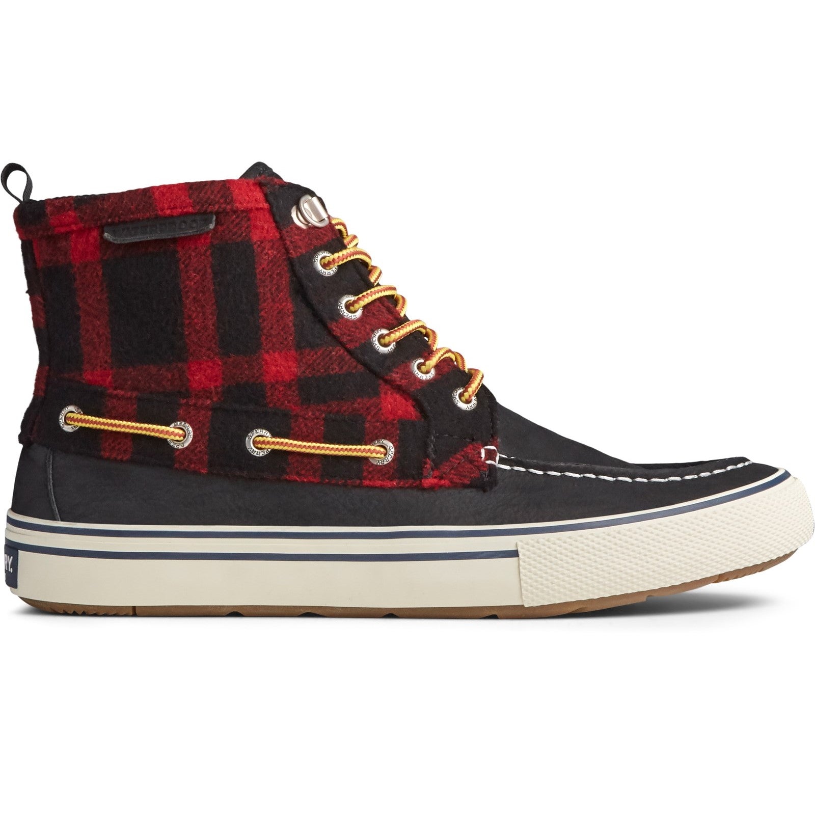 Men\'s 13 Sperry Striper Storm Hiker Buff suede black & red buffalo checker boots BROCAM.jpg main image 2