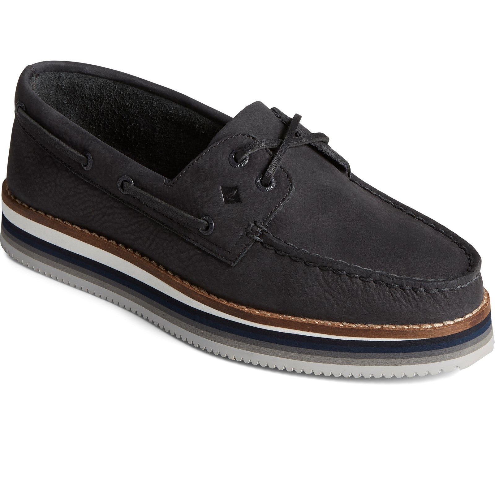 Women's Sperry Black Authentic Original Stacked Boat Shoe – SperryUK