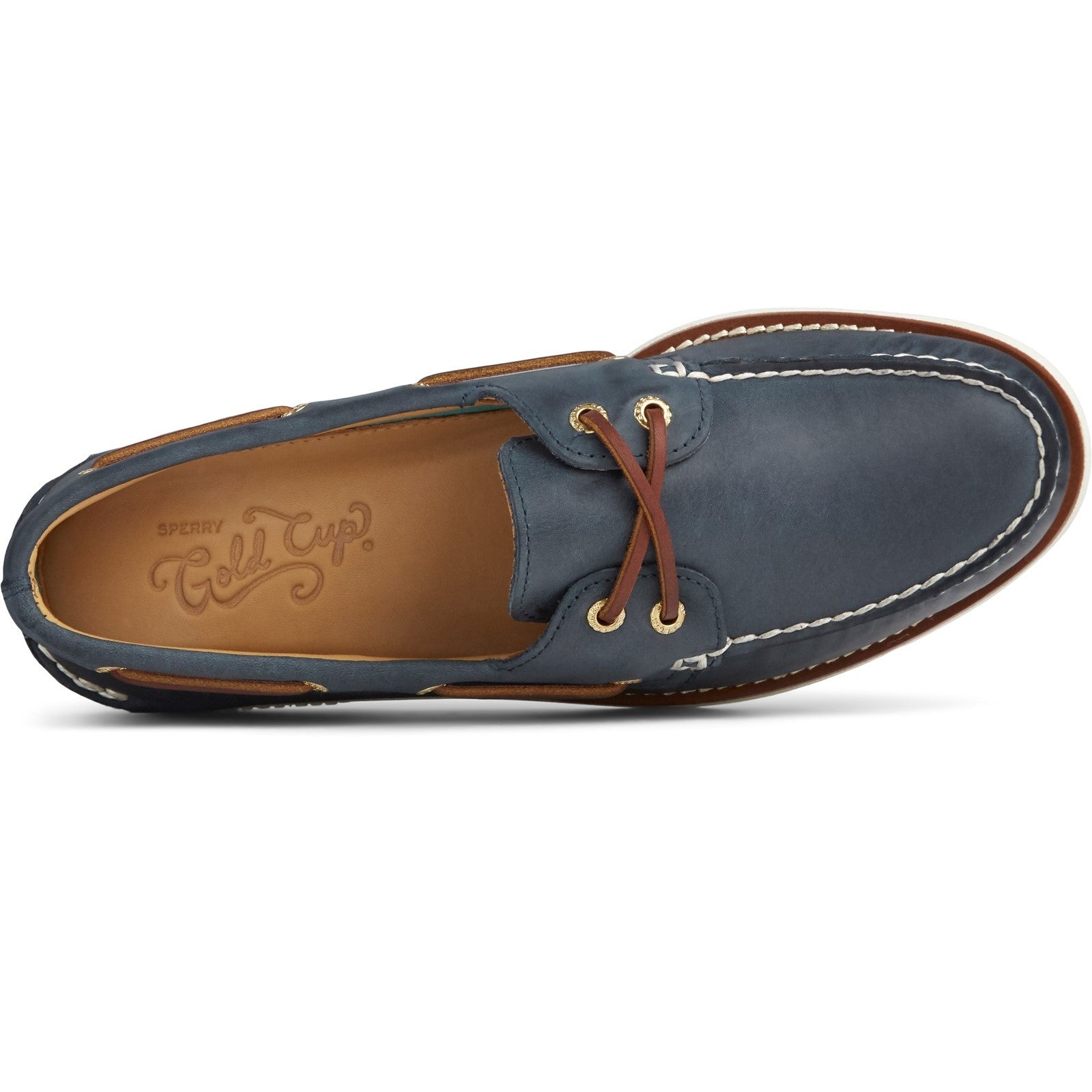 Gold Cup Authentic 2 Eye Boat Shoe Navy