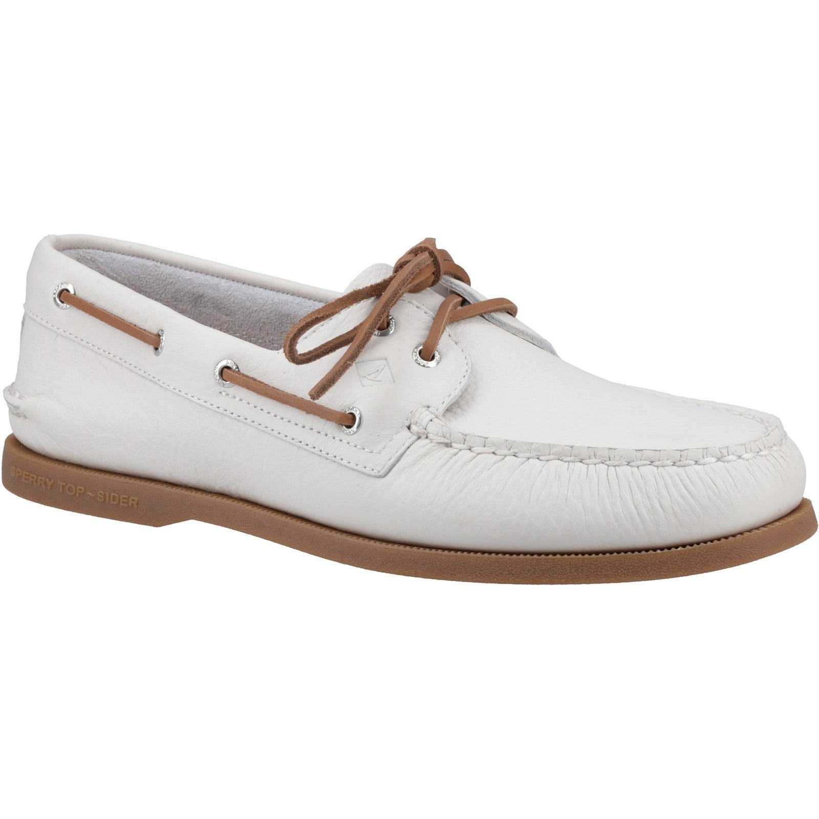 Authentic 2 Eye Boat Shoe White
