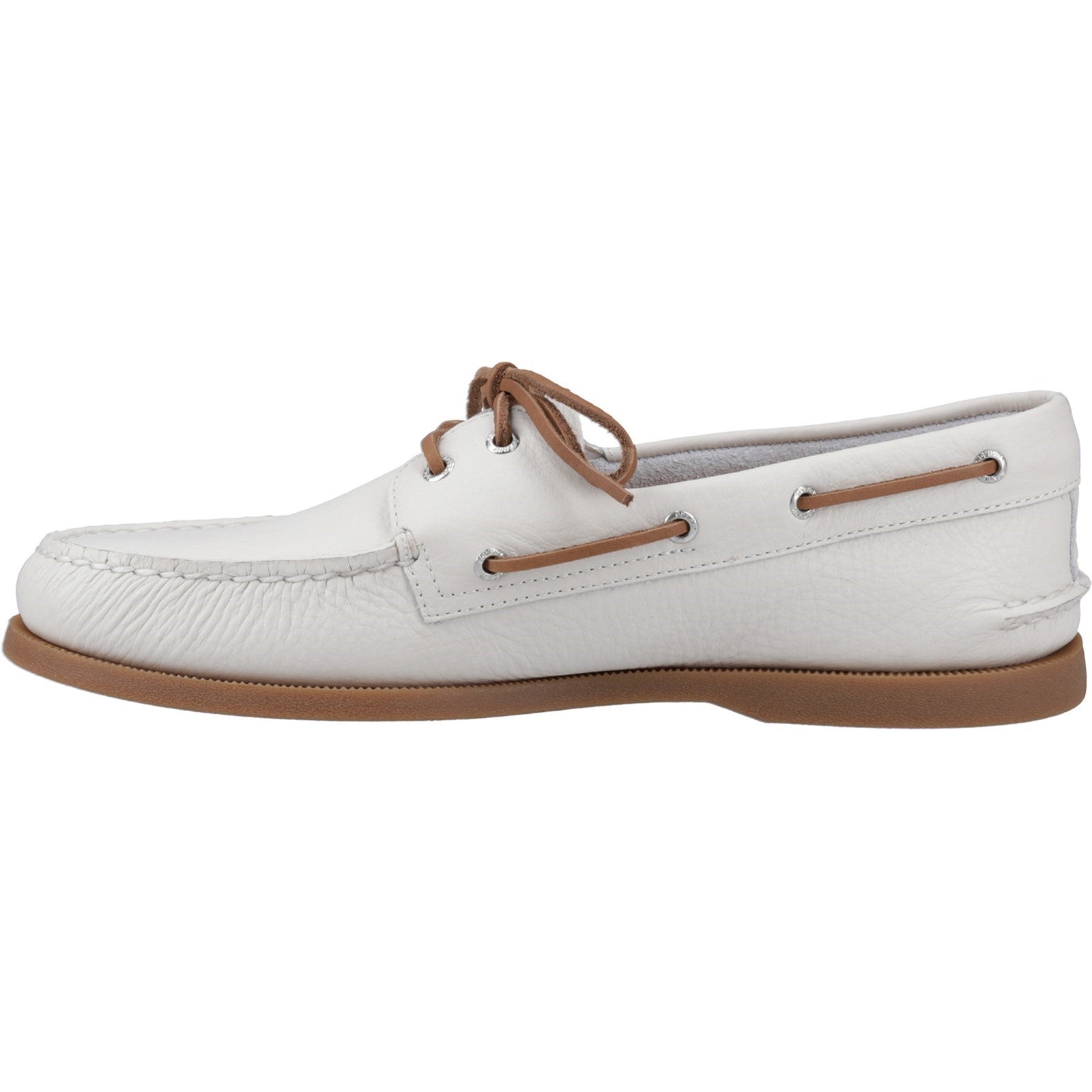 Authentic 2 Eye Boat Shoe White