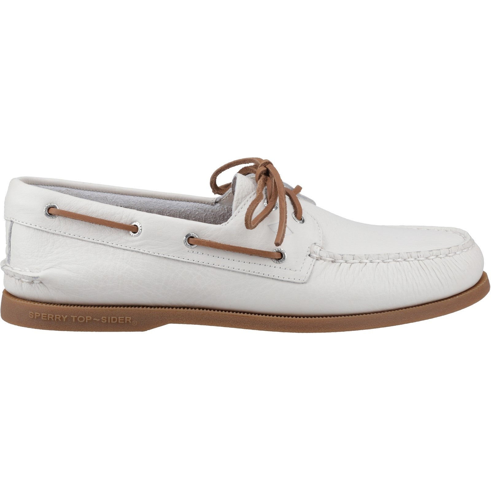 Authentic 2 Eye Boat Shoe White