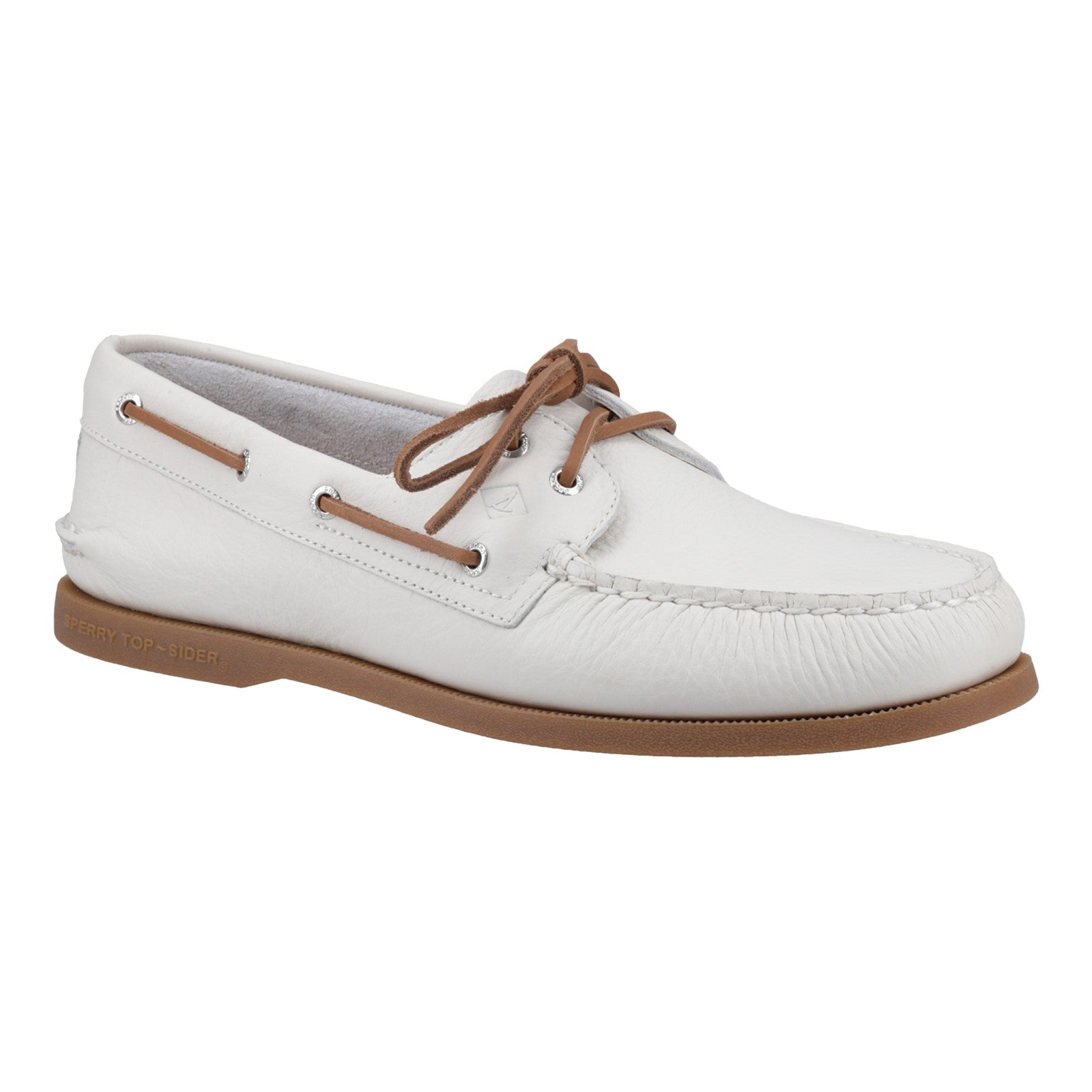 Authentic 2 Eye Boat Shoe White