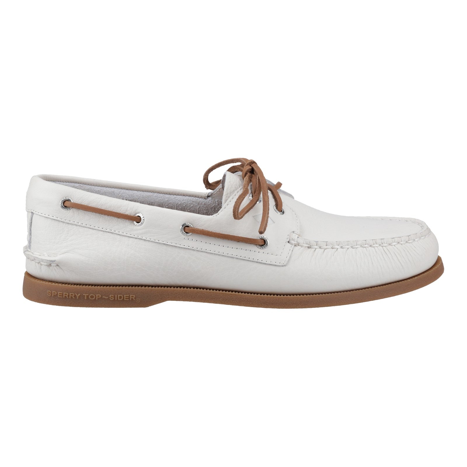 Authentic 2 Eye Boat Shoe White
