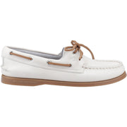 Authentic 2 Eye Boat Shoe White