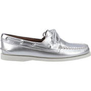 Authentic 2 Eye Boat Shoe Silver