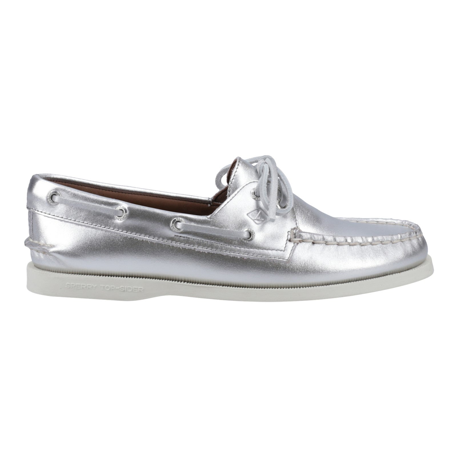Authentic 2 Eye Boat Shoe Silver