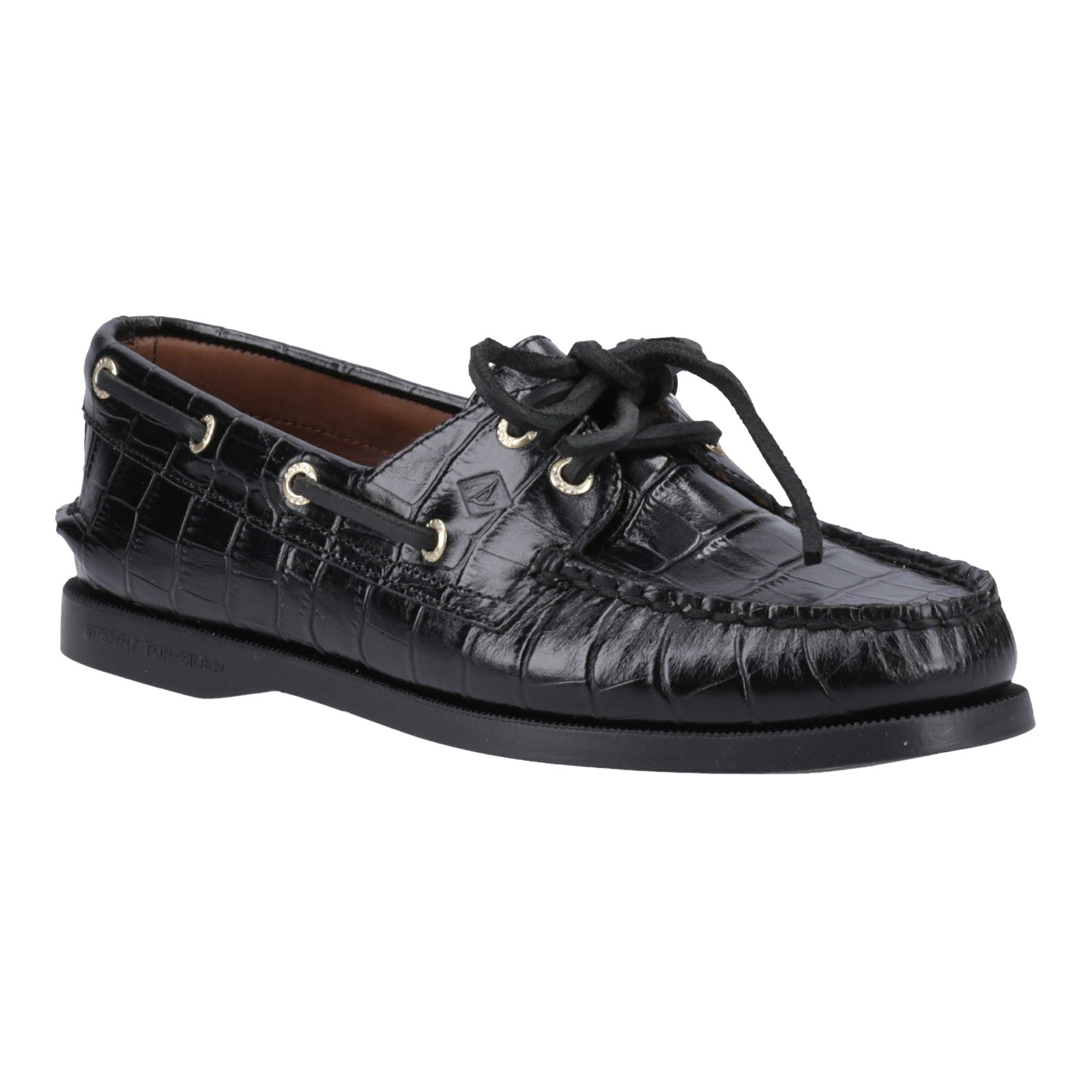 Authentic 2 Eye Boat Shoe Black