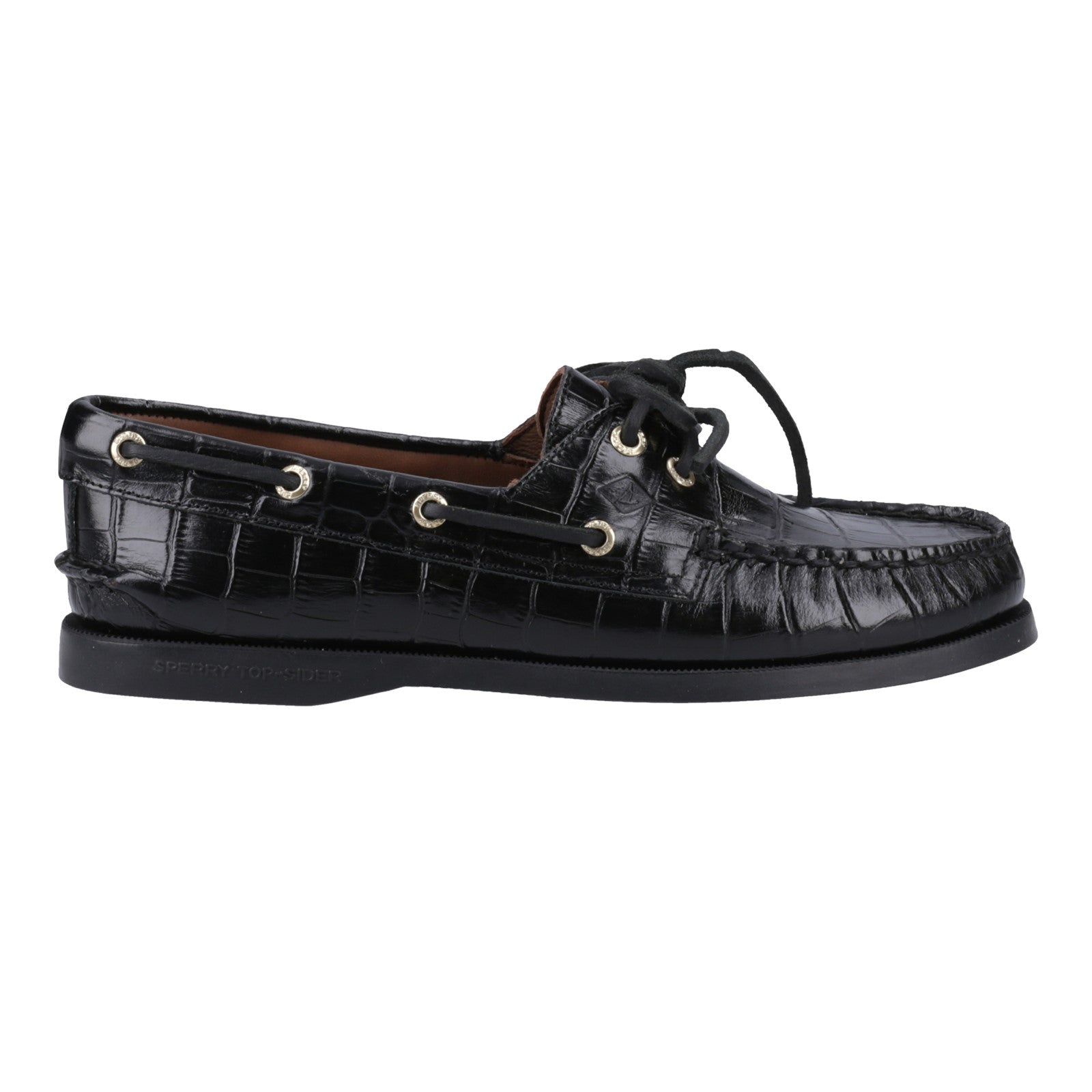 Authentic 2 Eye Boat Shoe Black
