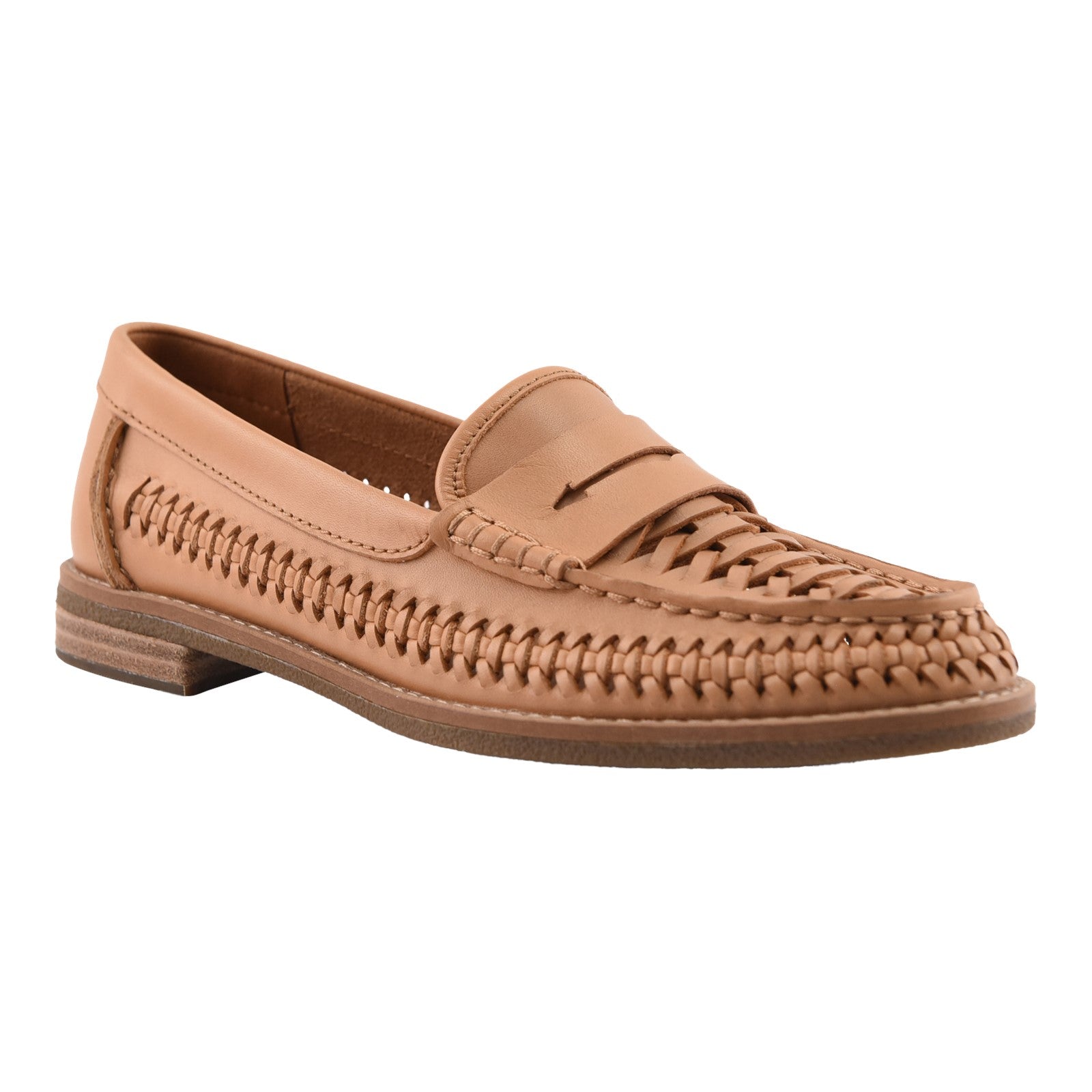 Woven Seaport Penny Mocassin Tan