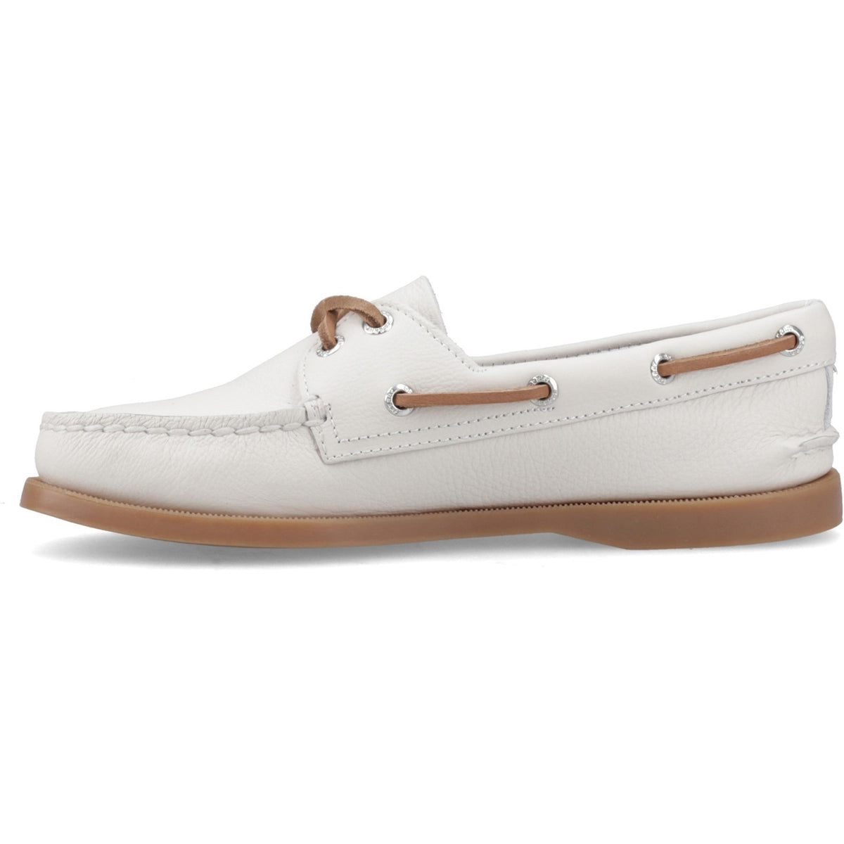 Authentic 2 Eye Boat Shoe White