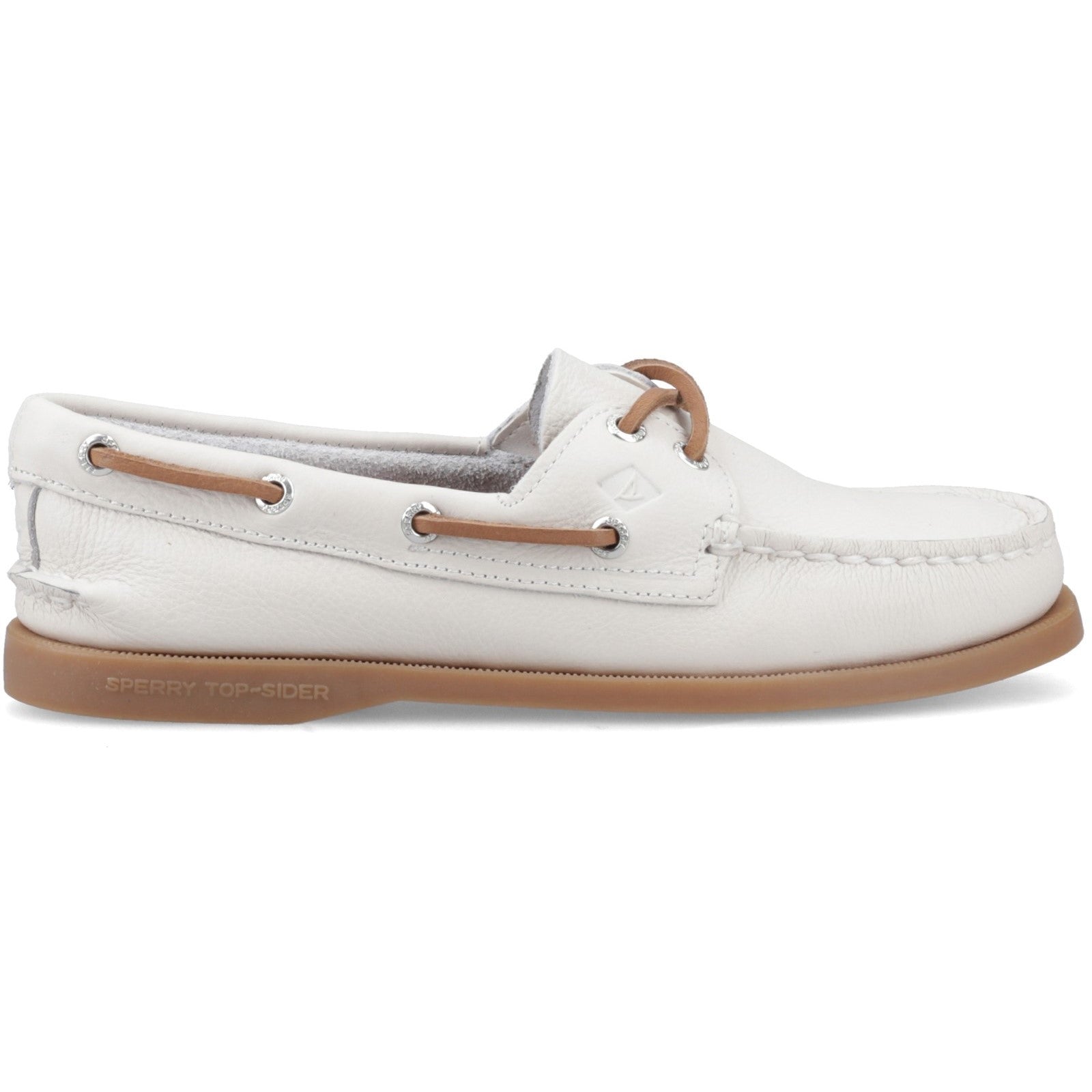 Authentic 2 Eye Boat Shoe White