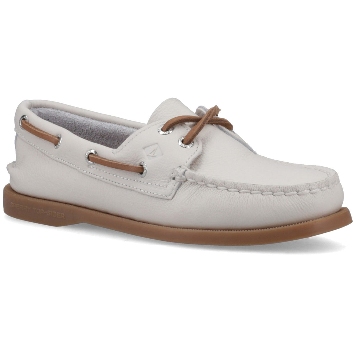 Authentic 2 Eye Boat Shoe White