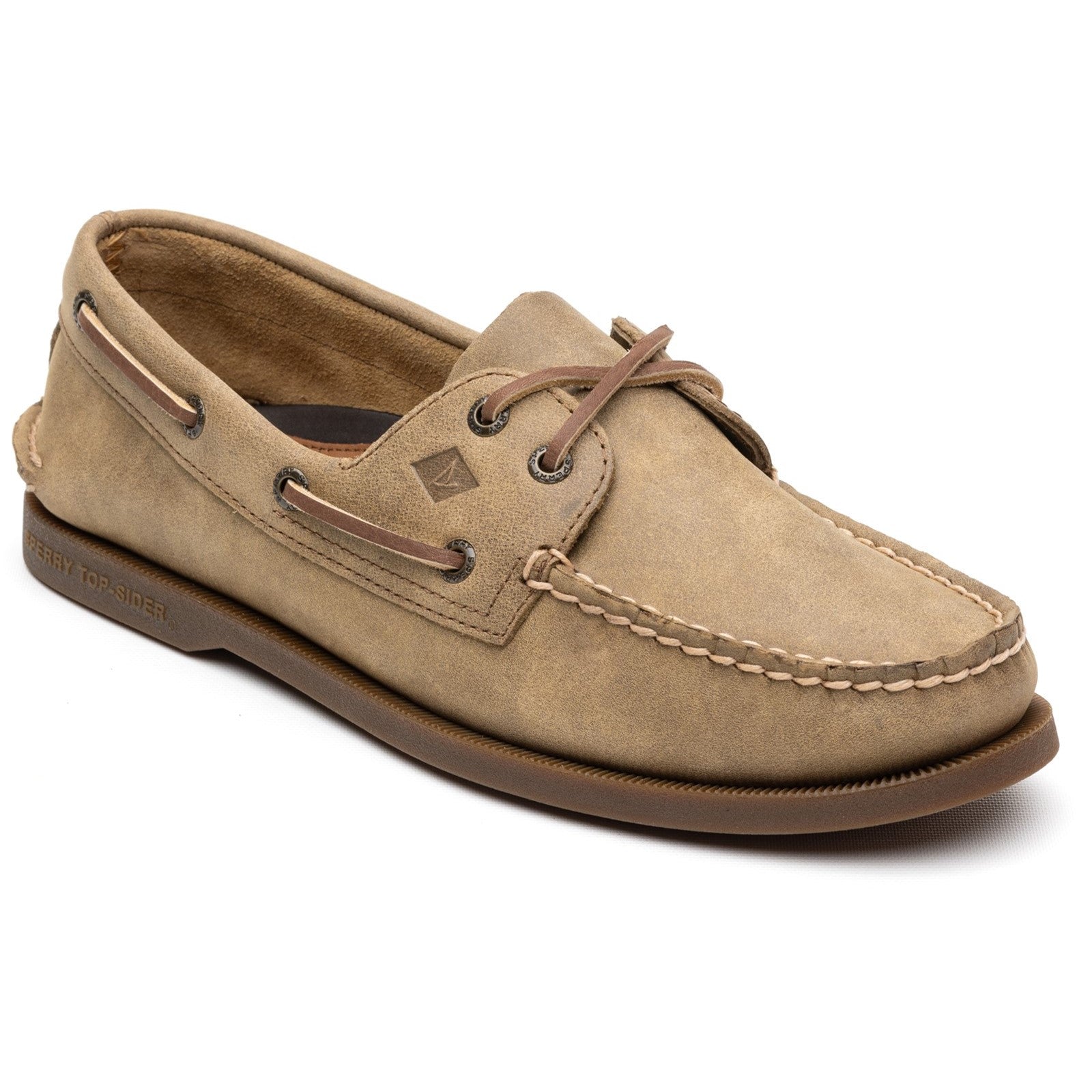 Authentic 2 Eye Boat Shoe Tan