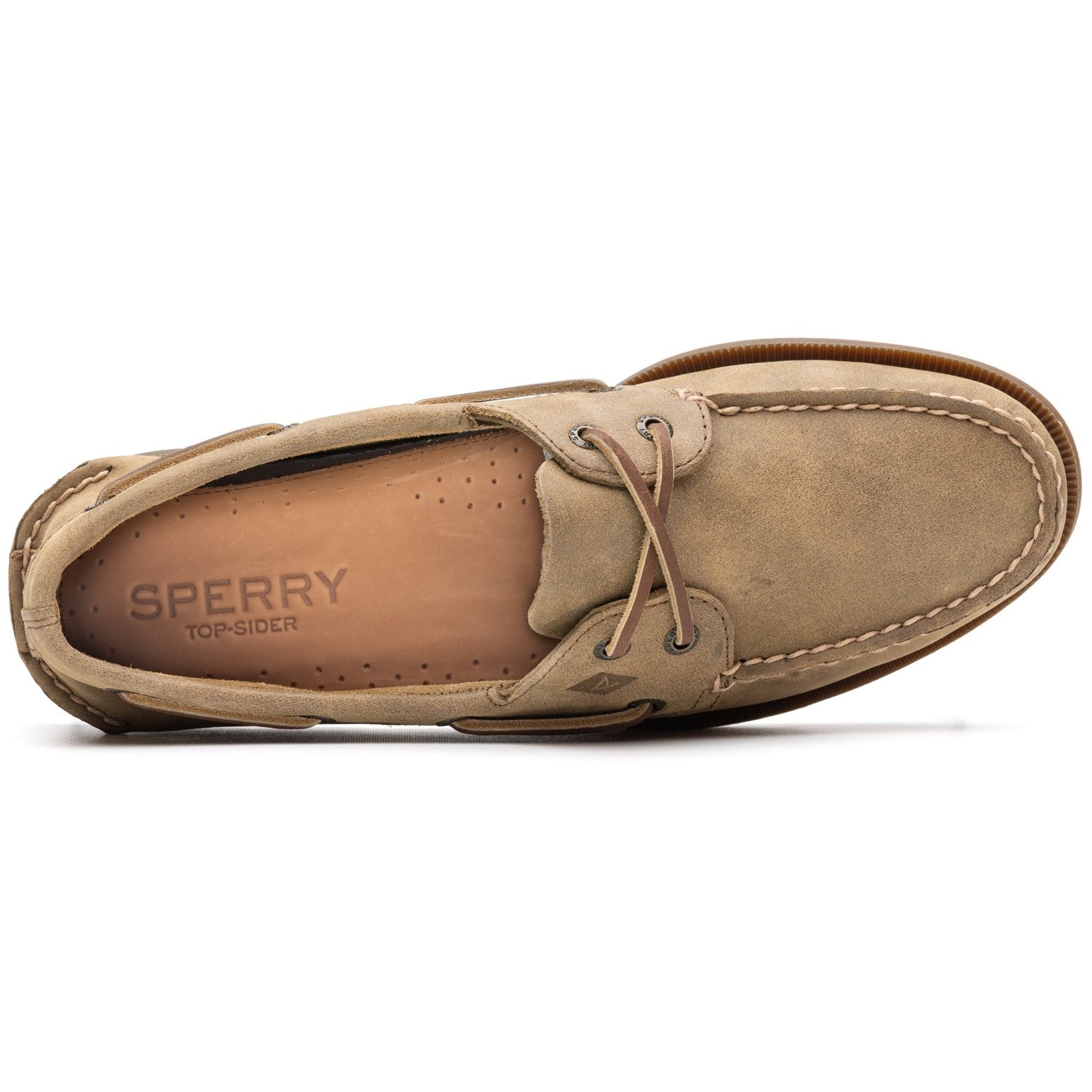 Authentic 2 Eye Boat Shoe Tan