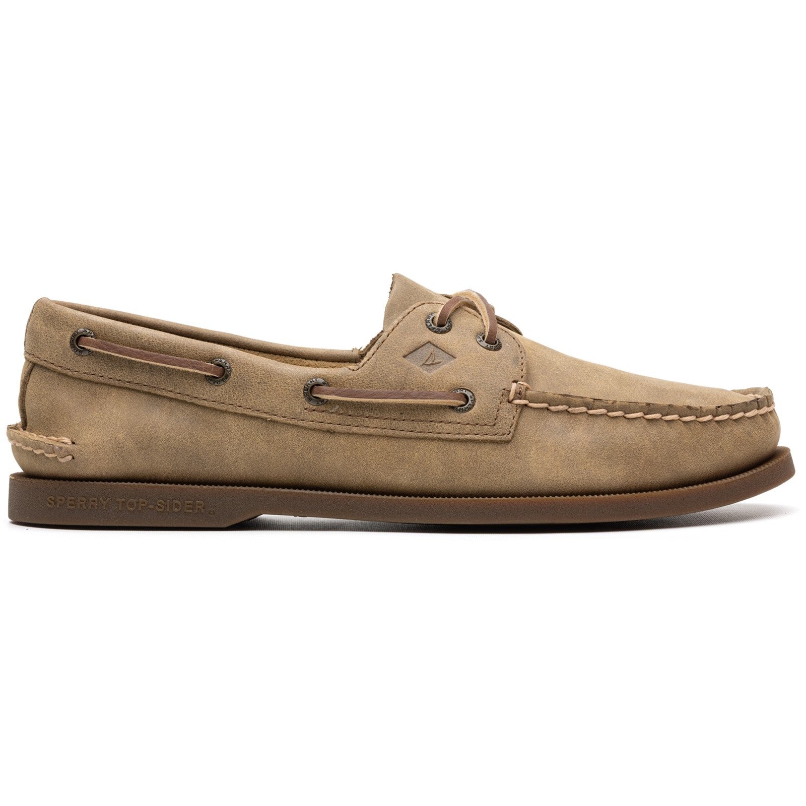 Authentic 2 Eye Boat Shoe Tan