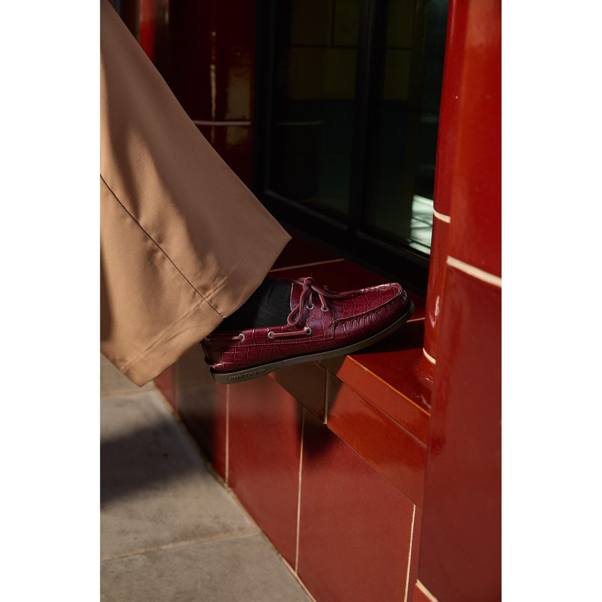 AUTHENTIC ORIGINAL 2-EYE BOAT SHOE Dark Red
